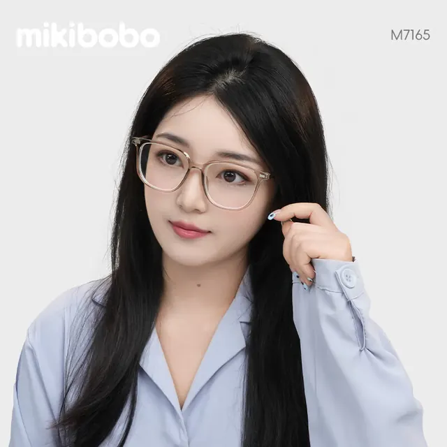 mikibobo 近视眼镜配镜 双眼近视100度 M7165款-摩卡棕(多款可选) 9.9元（需用券）