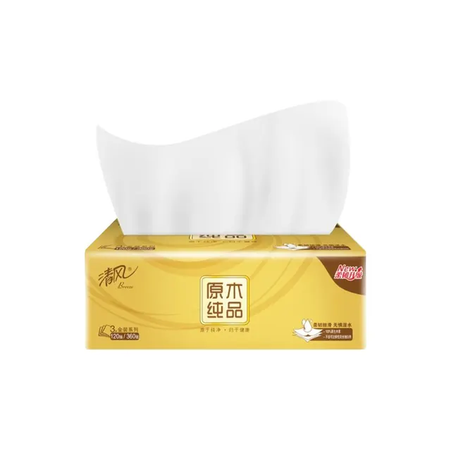 清风 抽纸 3层120抽*24包 纸抽 卫生纸面巾纸 整箱 32.53元（需买2件，需用券）