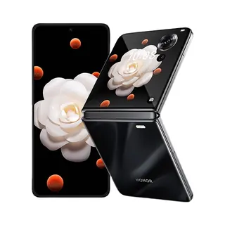 PLUS会员：荣耀 Magic V Flip 5G 小折叠屏手机 单反级写真相机 青海湖电池 鸢尾黑 12GB+1TB 3736.71元