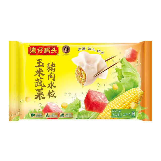 PLUS会员：湾仔码头 玉米蔬菜猪肉水饺 1.32kg 22.18元（需买3件，需用券）