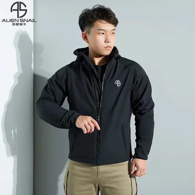ALIEN SNAIL 如影冬季摩托车骑行服 CE护具 加绒防水 黑色 M 169元