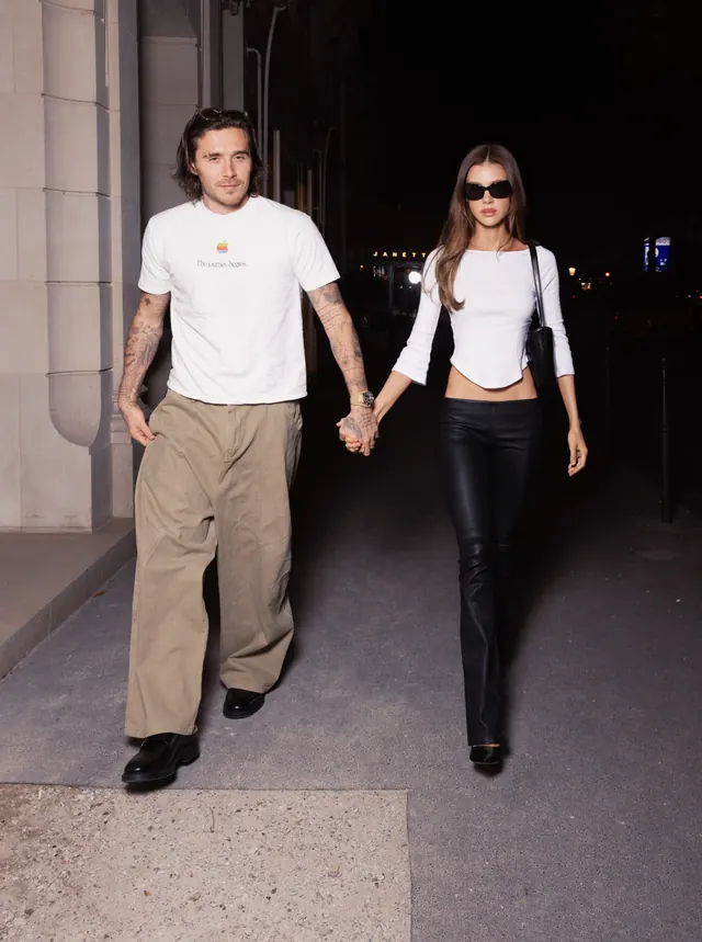 Brooklyn and Nicola Peltz Beckham Bring Their Best Basics to Paris Fashion Week
