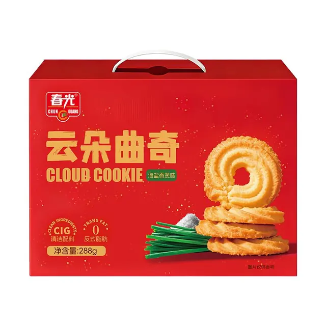 宅家食光：春光 食品 海南特产 休闲零食 曲奇80g*3 香脆饼干零食小吃 椰子 云朵曲奇288g（海盐香葱味）12月20日到期 6.9元（需用券）