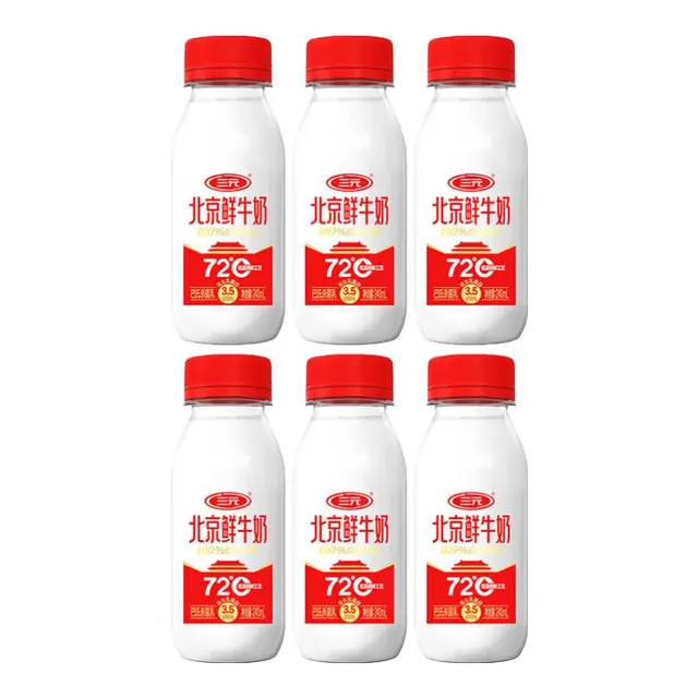 三元 北京鲜牛奶240ml*6瓶 72℃巴氏杀菌 100%自有奶源 鲜奶牛奶 8.74元（需用券）