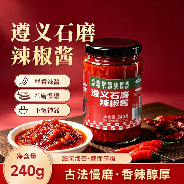 宅家食光：黔婆婆 石磨辣椒酱240g*2瓶 7.9元（需用券）