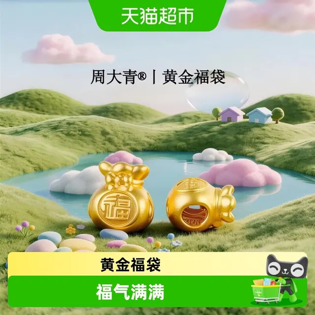 周大青 足金福袋转运珠 19.71元（需用券）
