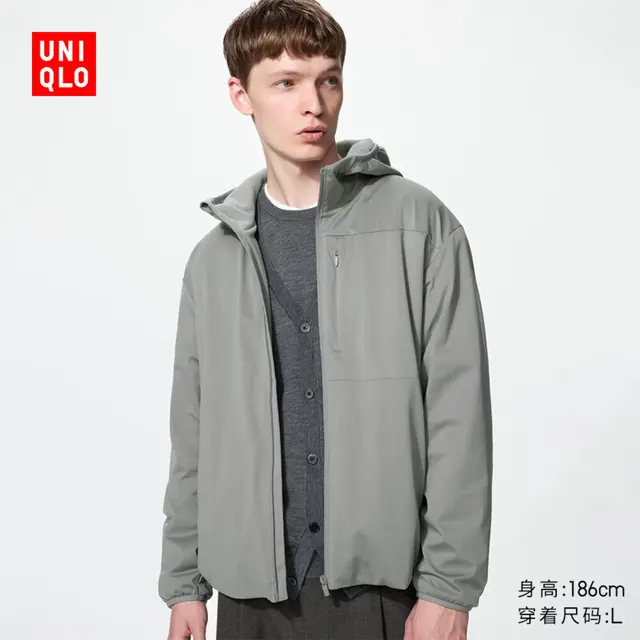 优衣库 防风摇粒绒拉链连帽外套/长袖男装486116 04 烟灰色 M 241元（需用券）