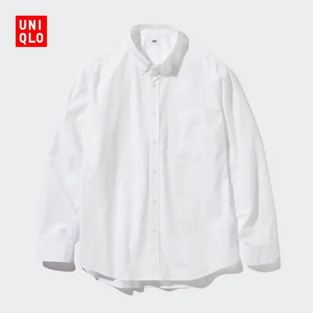 优衣库 优质长绒棉衬衫/长袖男装衬衣464930 00 白色 4XL 79元
