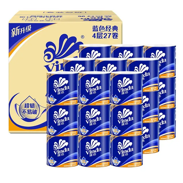 淘金币可用：维达 蓝色经典系列 有芯卷纸 140g*27卷 42.44元（需买3件，需用券）正文更低价39.47元