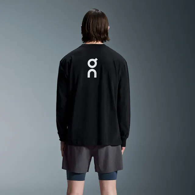 昂跑 Club Long-T 男款 Club 系列休闲长袖 T 恤 Black 黑色 M 590元