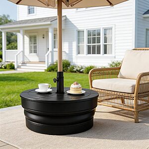 110-Lb OLILAWN Foldable Heavy Duty Patio Umbrella Base Stand $50 + Free S&H