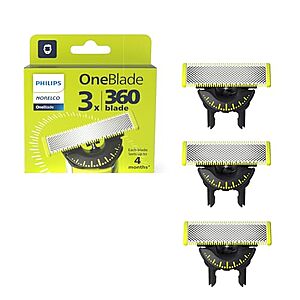 3-pk Philips Norelco OneBlade 360 Replacement Blades $23.95 & More w/ S&S