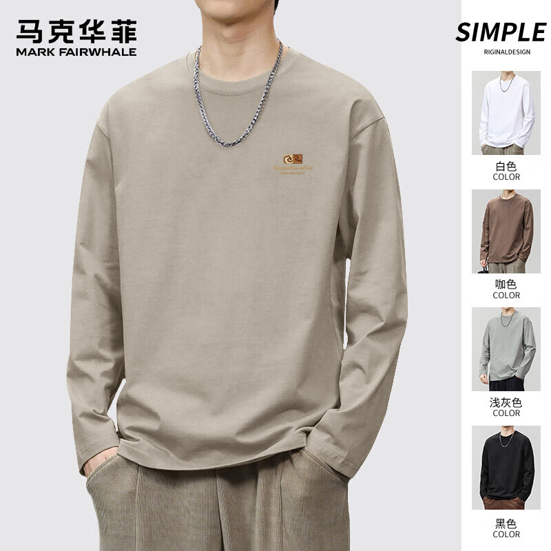 马克华菲 长袖T恤纯棉
