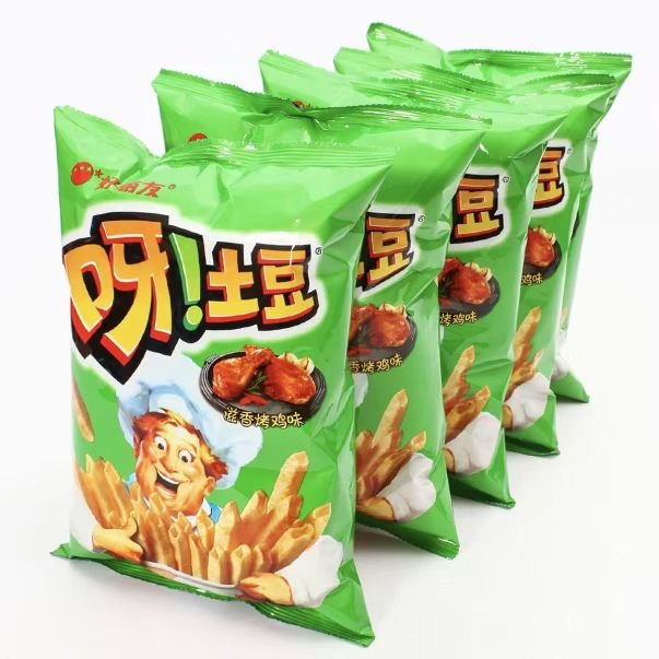 好丽友 量大实惠装 呀 土豆 薯条 滋香烤鸡味 130g 一口酥脆！