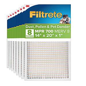 8-Pk 1" Filtrete MPR 700 MERV8 Air Filter (various sizes) $46 + Free S&H